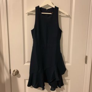 Banana Republic Navy Ruffle Dress